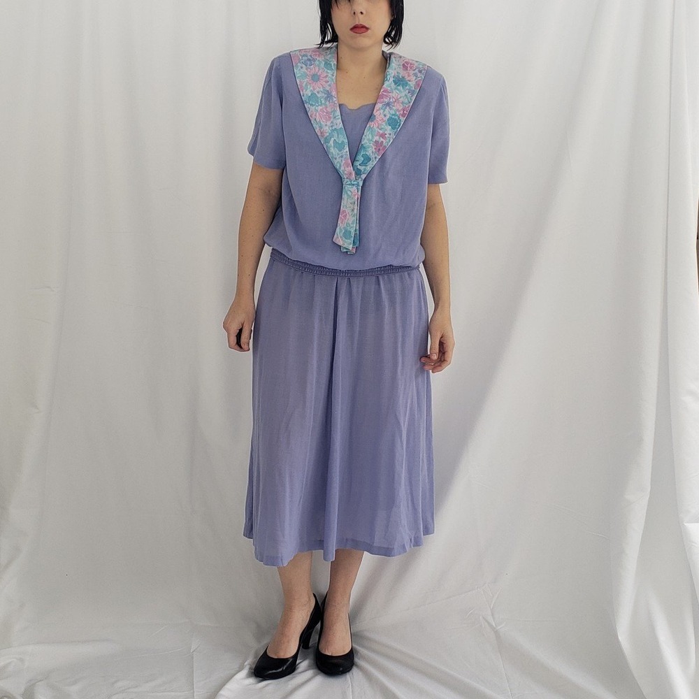 80s Purple Spring Skirt Set
